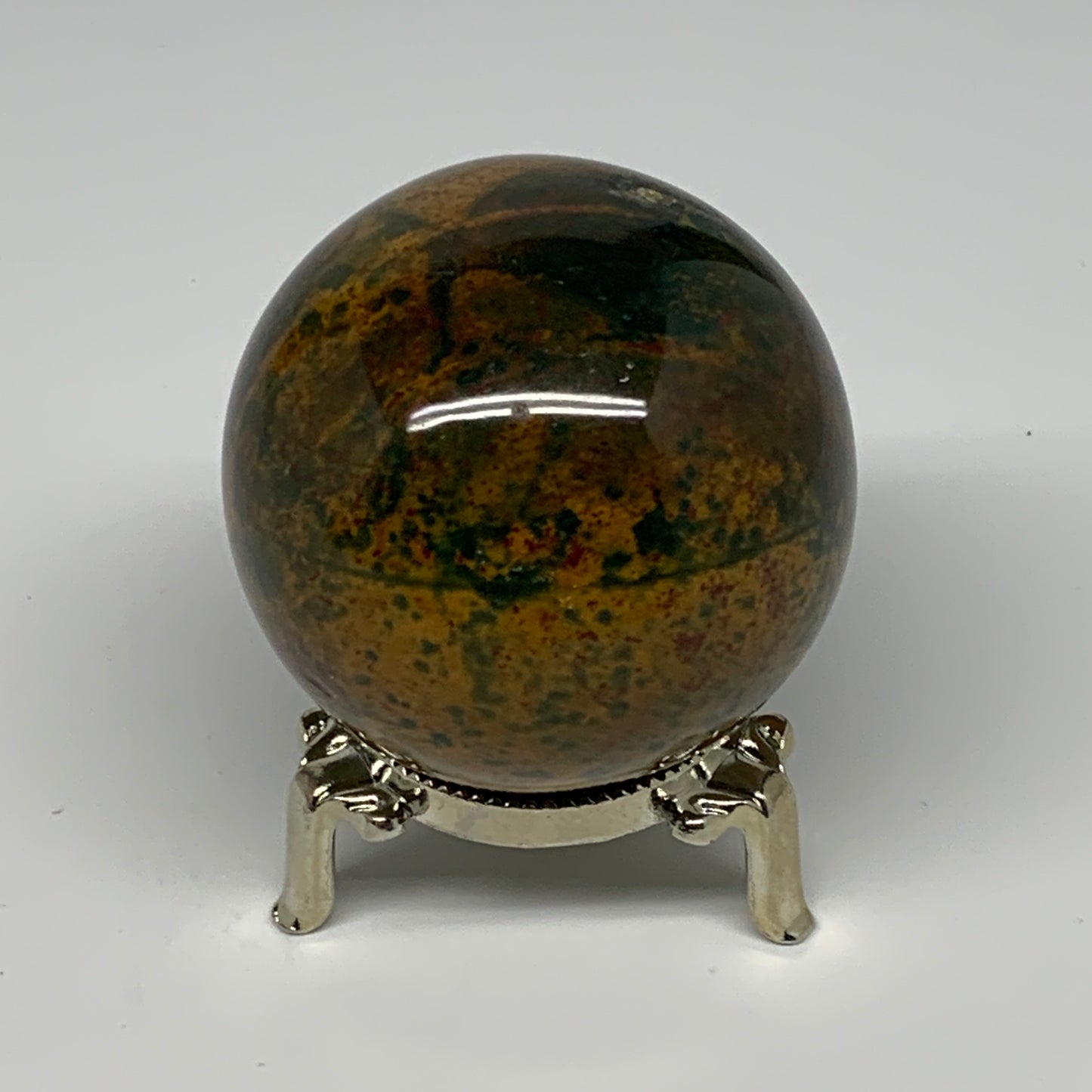 312.2g, 2.4" (61mm), Ocean Jasper Sphere Geode Crystal Reiki @Madagascar, B25358