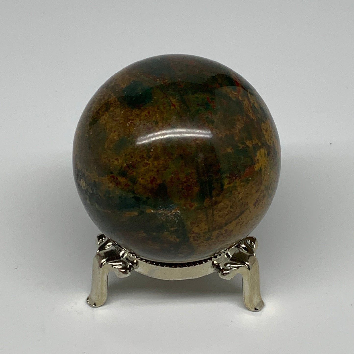 312.2g, 2.4" (61mm), Ocean Jasper Sphere Geode Crystal Reiki @Madagascar, B25358