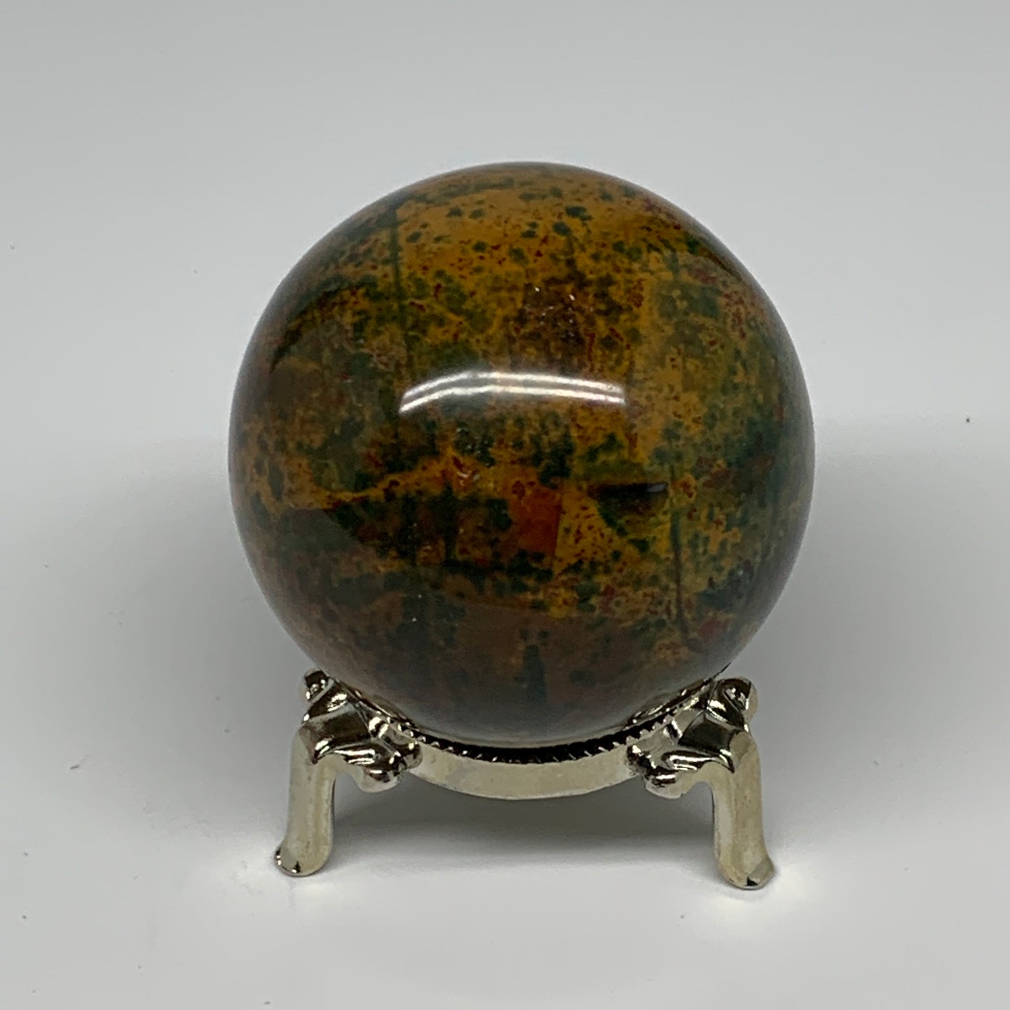 312.2g, 2.4" (61mm), Ocean Jasper Sphere Geode Crystal Reiki @Madagascar, B25358