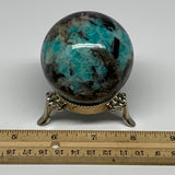 287.2g, 2.3" Amazonite Smoky Quartz Sphere Ball Gemstone from Madagascar,B15860