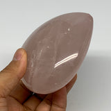 460.8g, 3.6" x 3.7" x 1.7" Rose Quartz Heart Healing Crystal @Madagascar, B17431