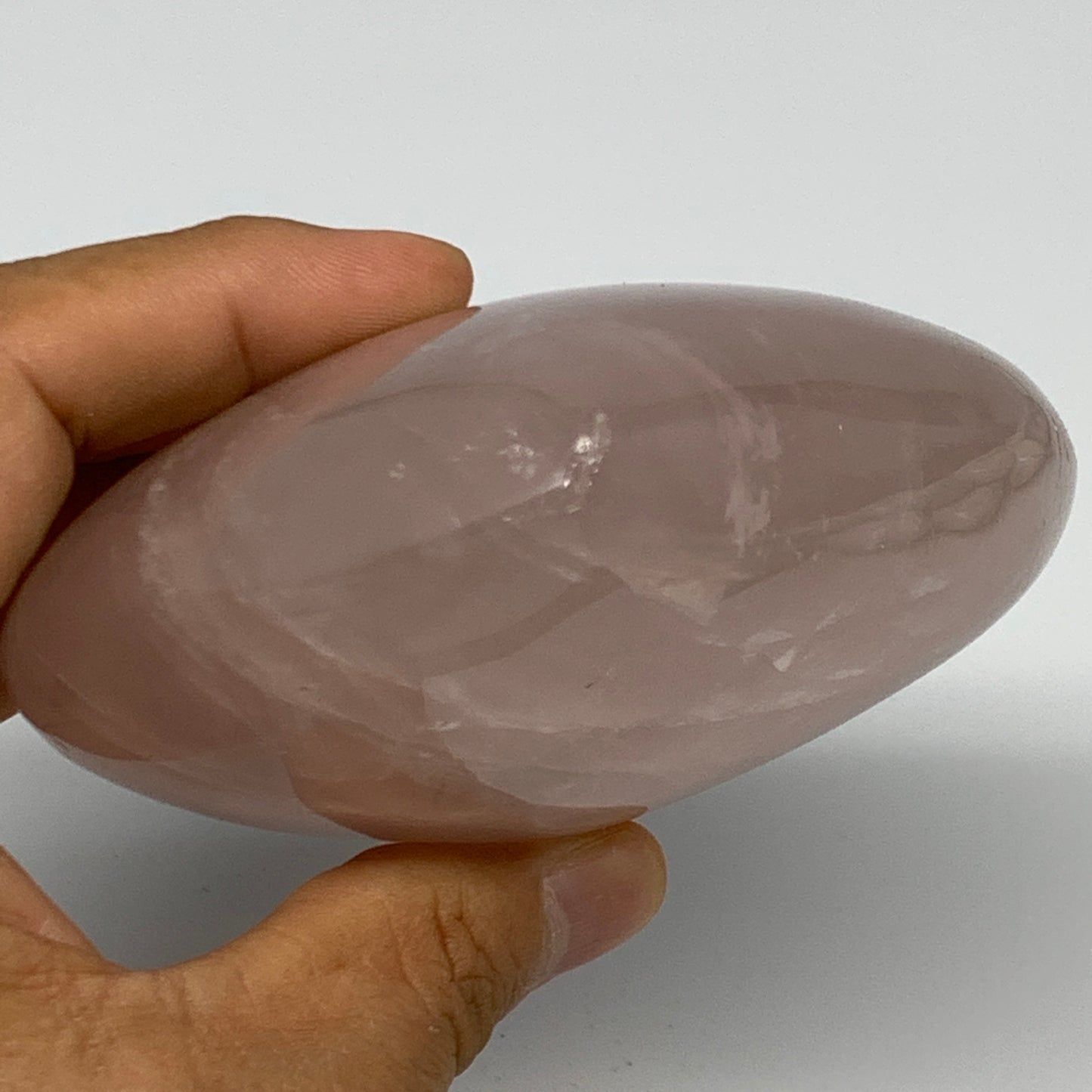 460.8g, 3.6" x 3.7" x 1.7" Rose Quartz Heart Healing Crystal @Madagascar, B17431