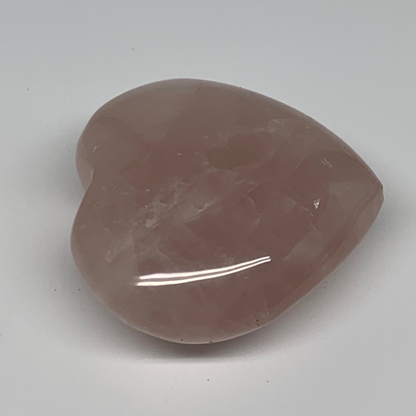460.8g, 3.6" x 3.7" x 1.7" Rose Quartz Heart Healing Crystal @Madagascar, B17431