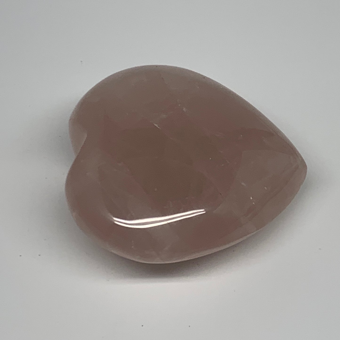 460.8g, 3.6" x 3.7" x 1.7" Rose Quartz Heart Healing Crystal @Madagascar, B17431