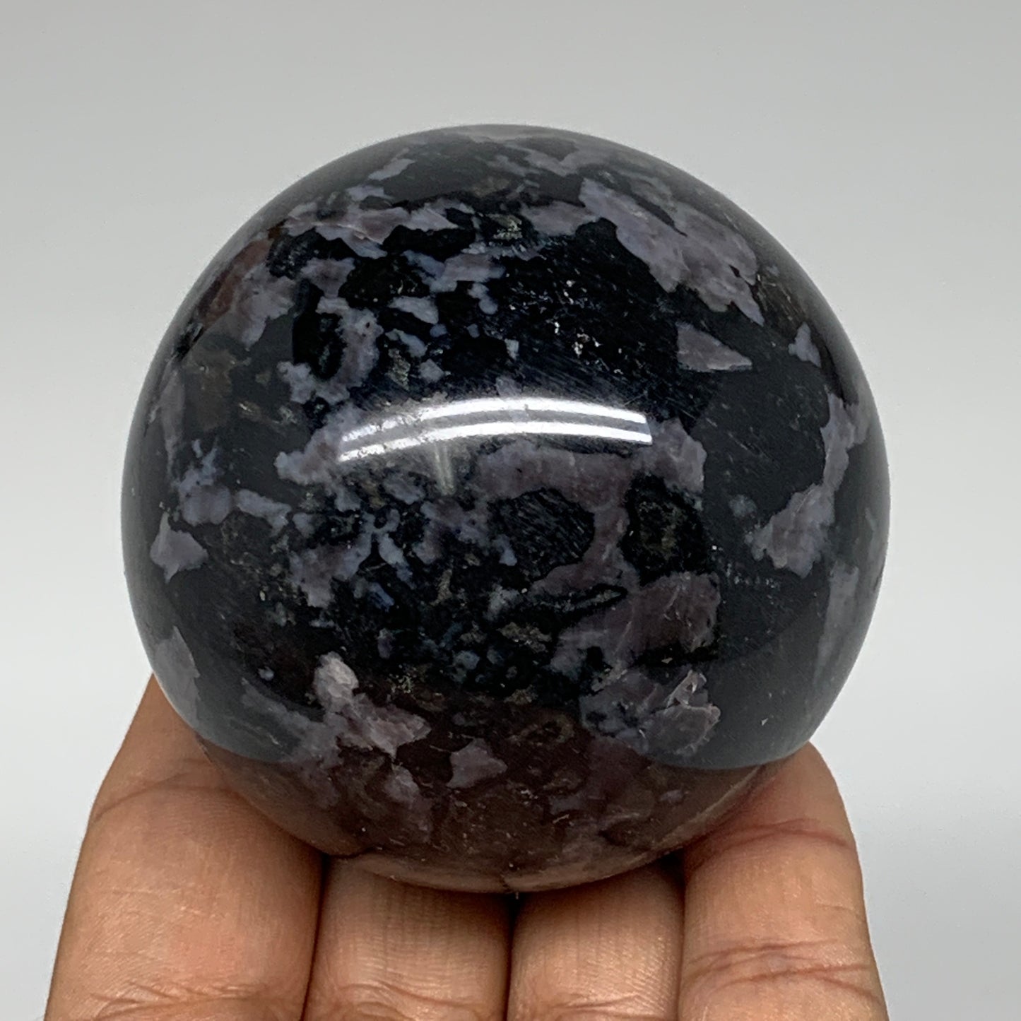 408g, 2.5" Natural Indigo Gabbro Spheres Gemstone, Reiki, @Madagascar,B4611