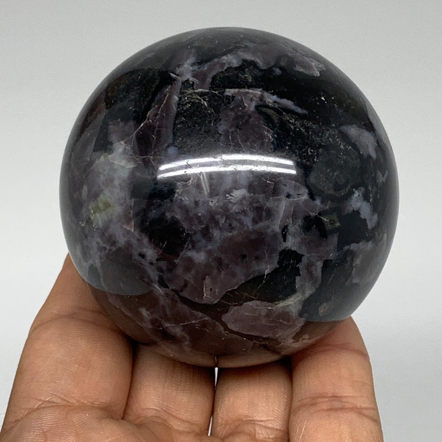 408g, 2.5" Natural Indigo Gabbro Spheres Gemstone, Reiki, @Madagascar,B4611