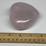 320.6g, 3" x 3.1" x 1.5" Rose Quartz Heart Healing Crystal @Madagascar, B17432