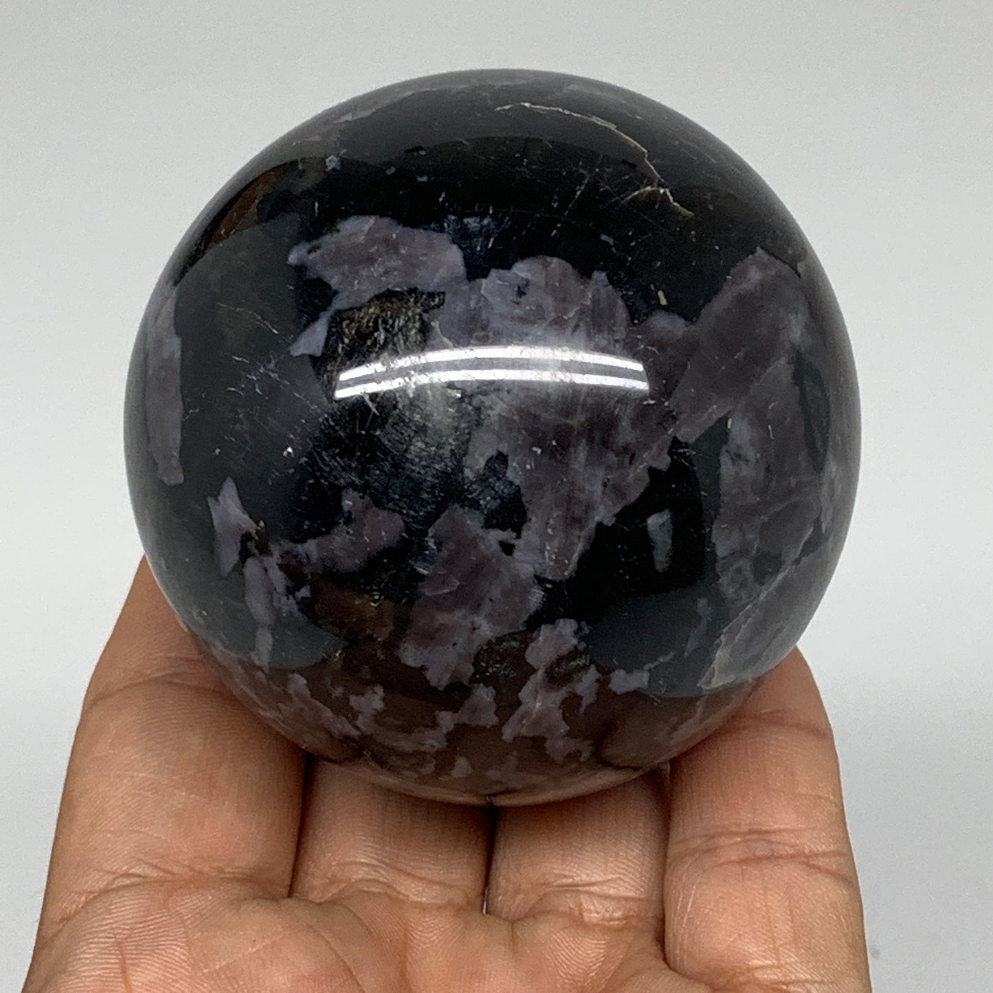 408g, 2.5" Natural Indigo Gabbro Spheres Gemstone, Reiki, @Madagascar,B4611