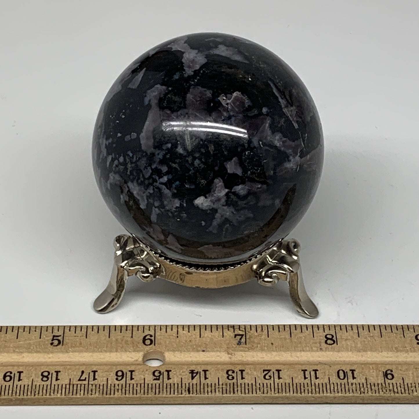 408g, 2.5" Natural Indigo Gabbro Spheres Gemstone, Reiki, @Madagascar,B4611