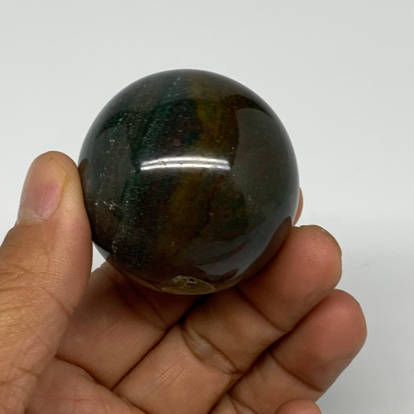 108.9g, 1.7" (43mm), Ocean Jasper Sphere Geode Crystal Reiki @Madagascar, B25361