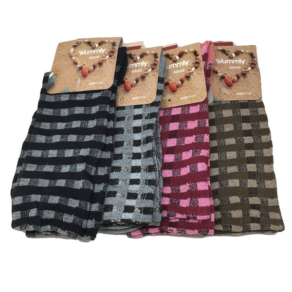 12 Pairs, 4 different Color Fashion Long Women's Socks -Size: 7-11, Soc33