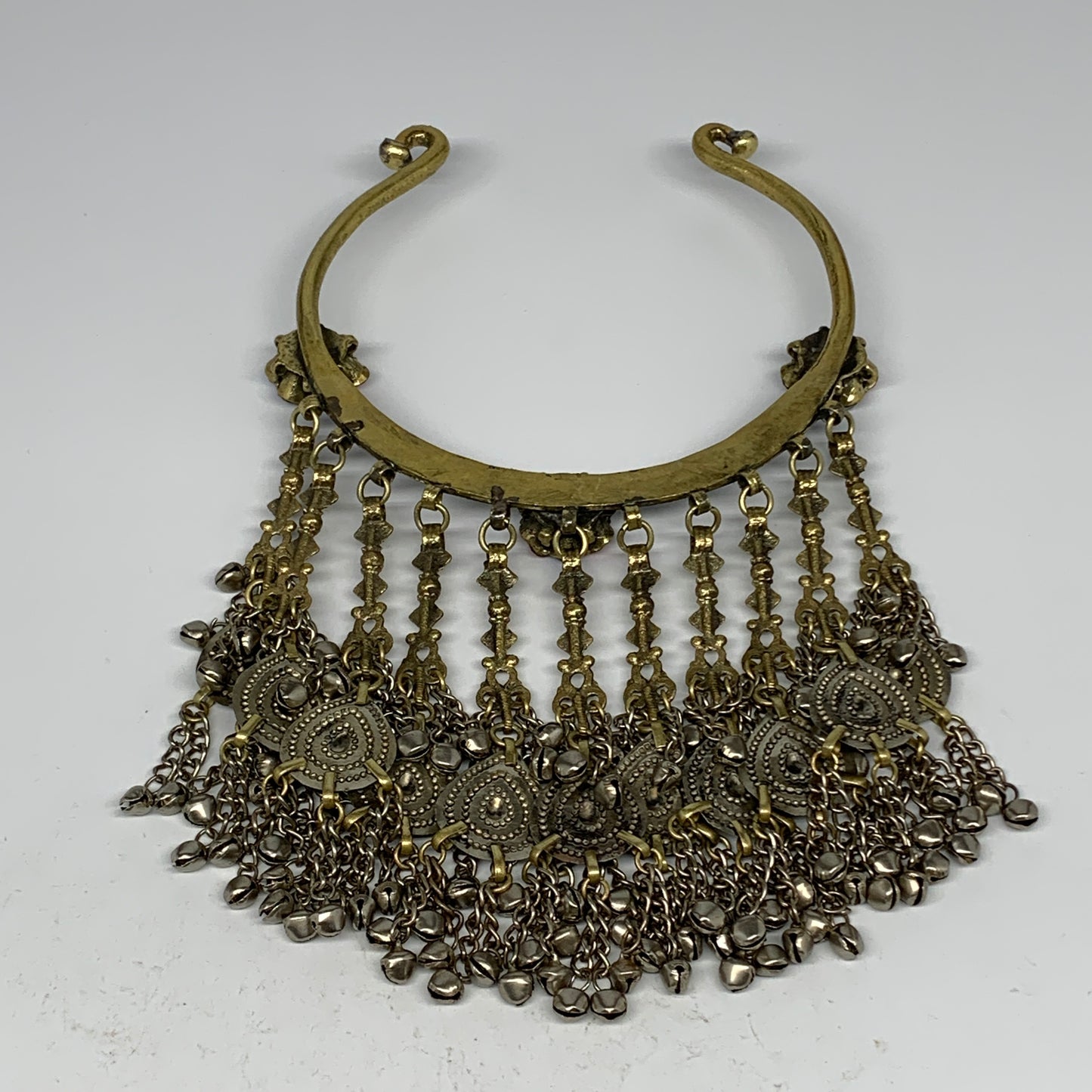 325g, 11"x5.25"Kuchi Turkmen Choker Necklace Multi-Color Tribal Gypsy Beho,B1413