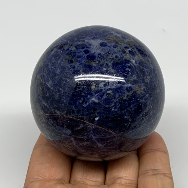 399.1g, 2.5"(64mm), Natural Sodalite Sphere Crystal Gemstone Ball @Brazil,B22232