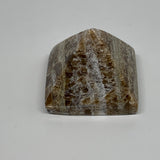 54.1g, 1.2"x1.6"x1.6" Chocolate/Gray Onyx Pyramid Gemstone @Morocco, B18965