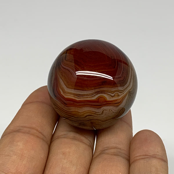 70.2g, 1.5" (37mm), Natural Small Sardonyx Sphere Ball Crystal @Brazil, B23028