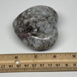 224.5g, 2.5"x2.9"x1.3" Rubellite Heart Polished Healing Crystal Gemstone, B3698