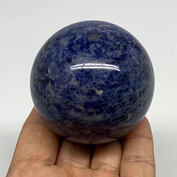301.9g, 2.4"(60mm),Natural Sodalite Sphere Crystal Gemstone Ball @Brazil,B22233
