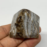 67.6g, 1.3"x1.6"x1.6" Chocolate/Gray Onyx Pyramid Gemstone @Morocco, B18967