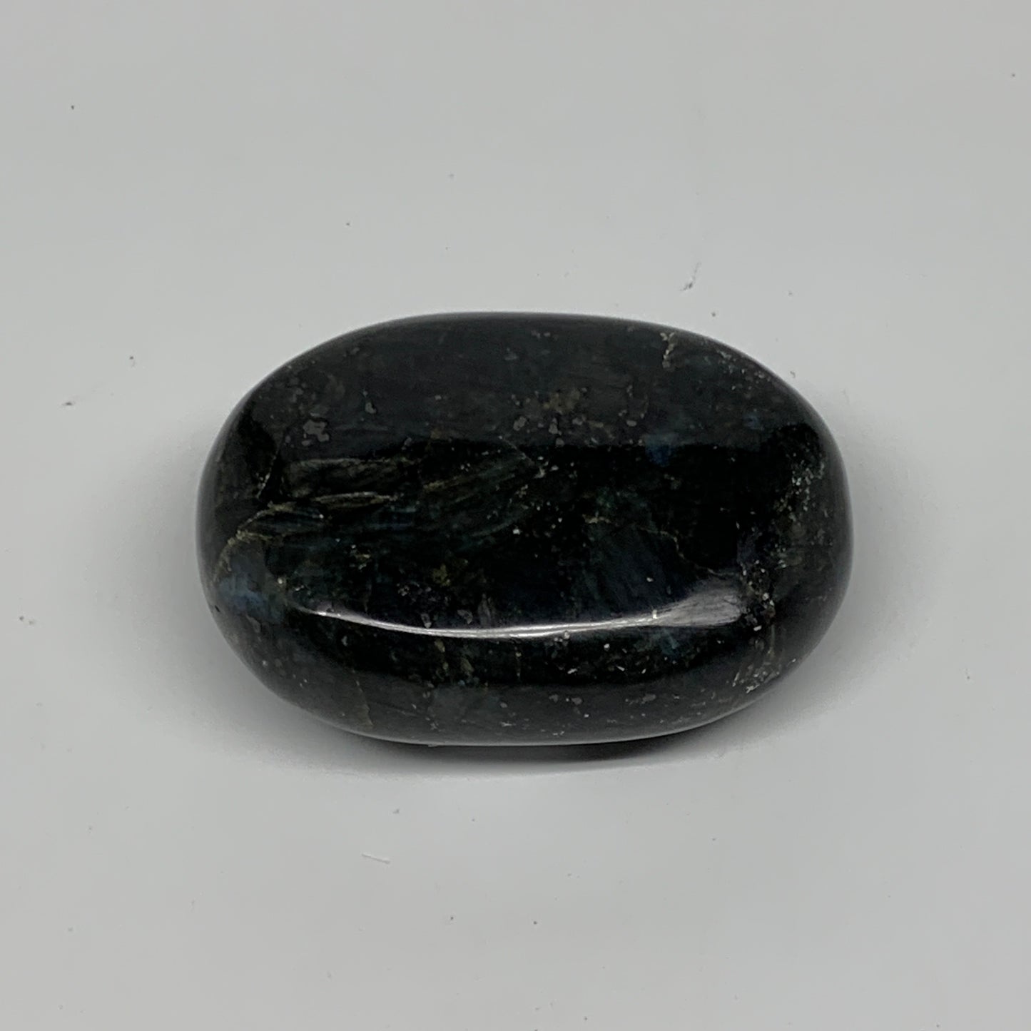 93.8g,2.3"x1.6"x0.9", Labradorite Palm-stone Tumbled Reiki @Madagascar,B25071
