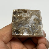 59.5g, 1.2"x1.6"x1.6" Chocolate/Gray Onyx Pyramid Gemstone @Morocco, B18968