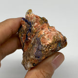 131g, 2.6"x1.7"x1.7", Rough Azurite Malachite Mineral Specimen @Morocco, B10884