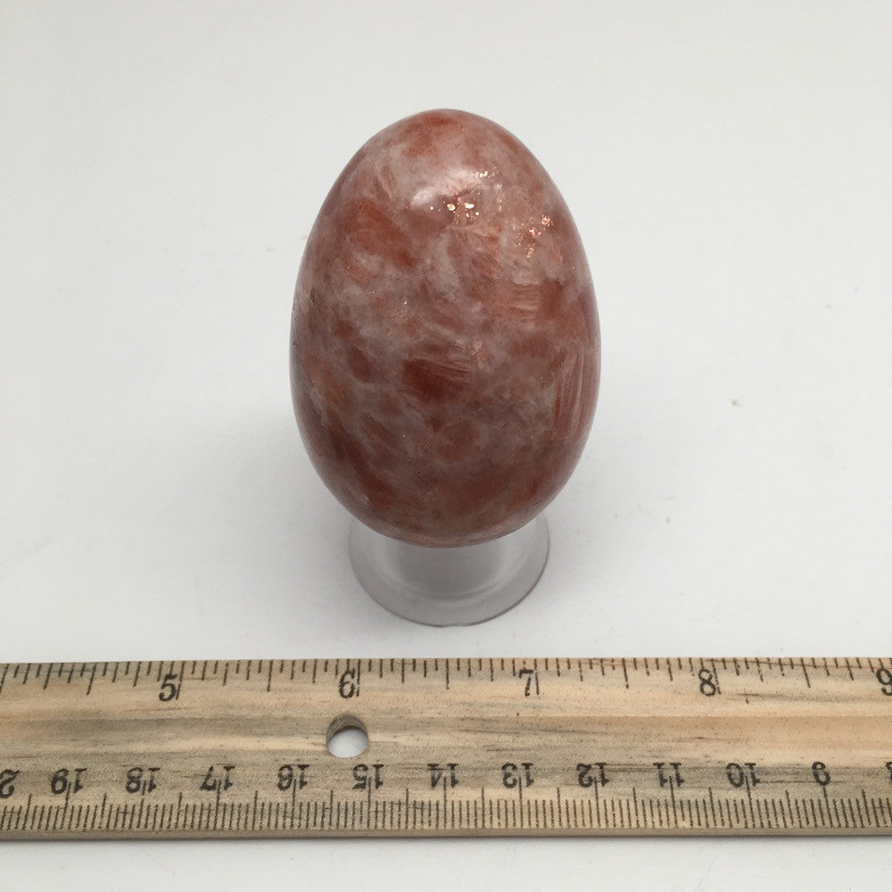 146 Grams Natural Handmade Gemstone Sunstone Crystal Egg from India, IE13 - watangem.com