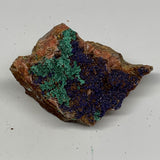 112.5g, 2.7"x2.1"x1.6", Rough Azurite Malachite Mineral Specimen @Morocco, B1088
