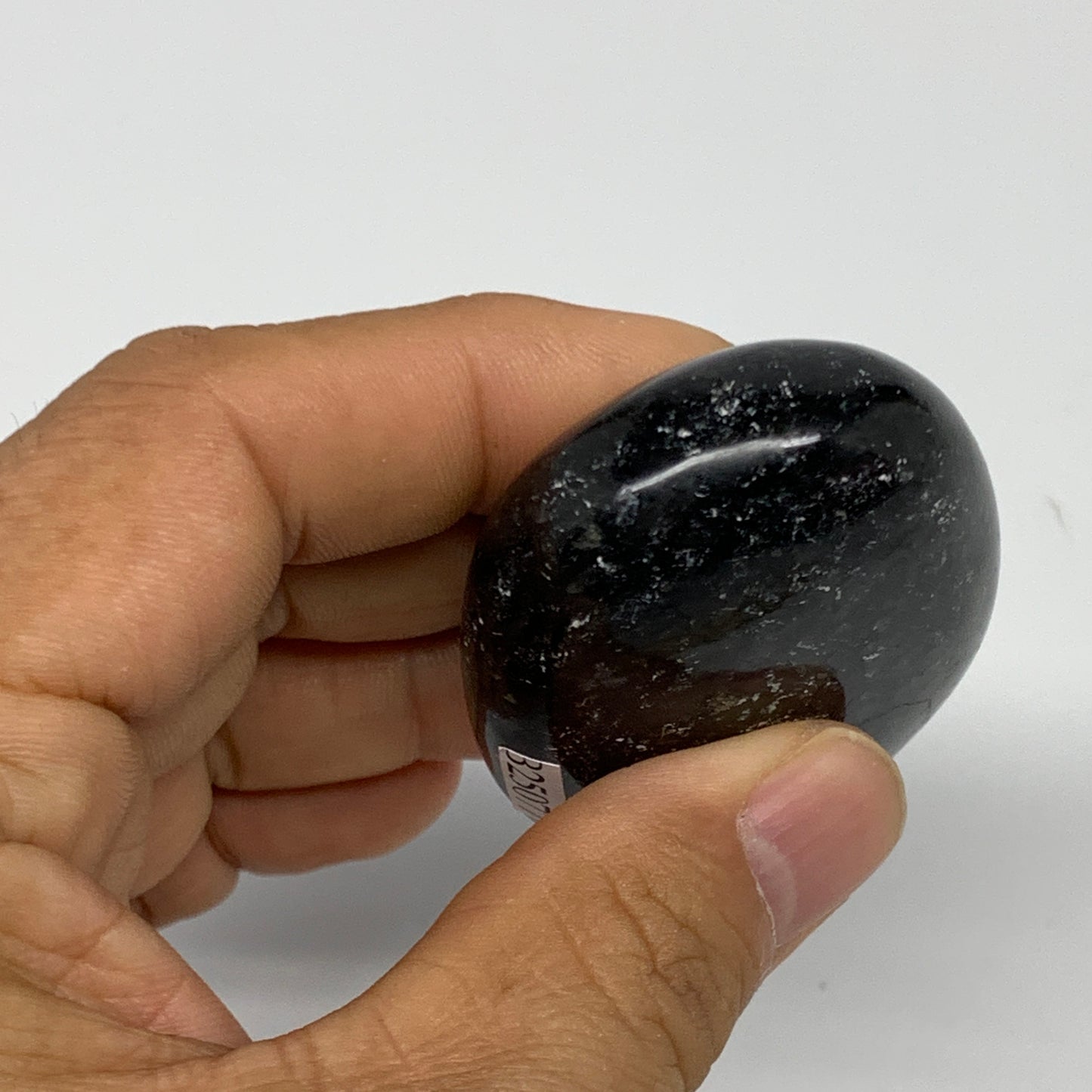 91.5g,2.2"x1.6"x0.8", Labradorite Palm-stone Tumbled Reiki @Madagascar,B25077