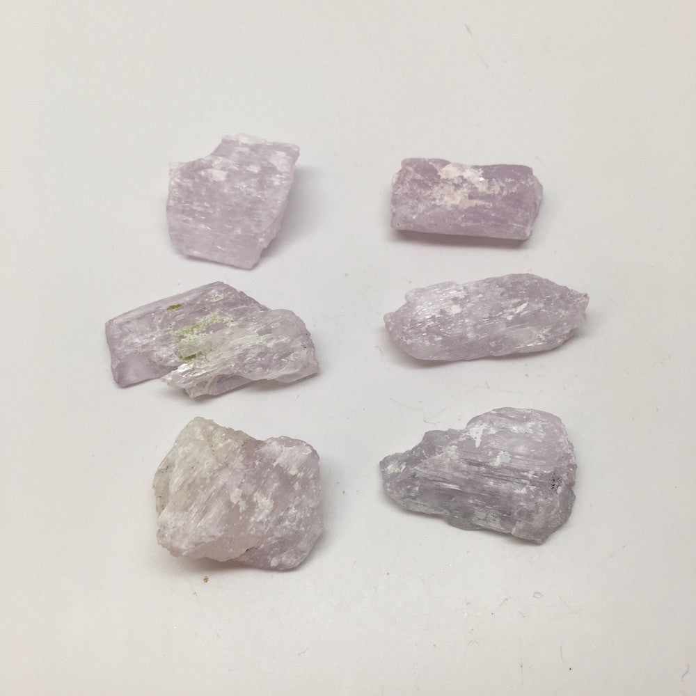 60.8 Grams, 6pcs Natural Rough Lavender Pink Kunzite Crystal @Afghanistan,KUN86 - watangem.com