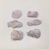 60.8 Grams, 6pcs Natural Rough Lavender Pink Kunzite Crystal @Afghanistan,KUN86 - watangem.com