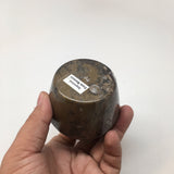 260g, 2.6"x2.7" Small Round Fossils Ammonite Brown Jewelry Box @Morocco,MF850 - watangem.com
