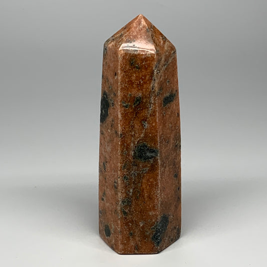 1485g, 8"x3"x2.6" Orange Calcite Tower Point Crystal @Madagascar, B15069