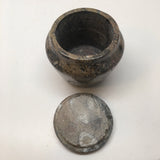 254g, 2.6"x2.7" Small Round Fossils Ammonite Brown Jewelry Box @Morocco,MF851 - watangem.com