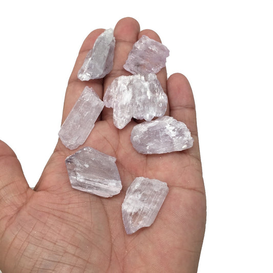 54.3 Grams, 7pcs Natural Rough Lavender Pink Kunzite Crystal @Afghanistan,KUN91 - watangem.com