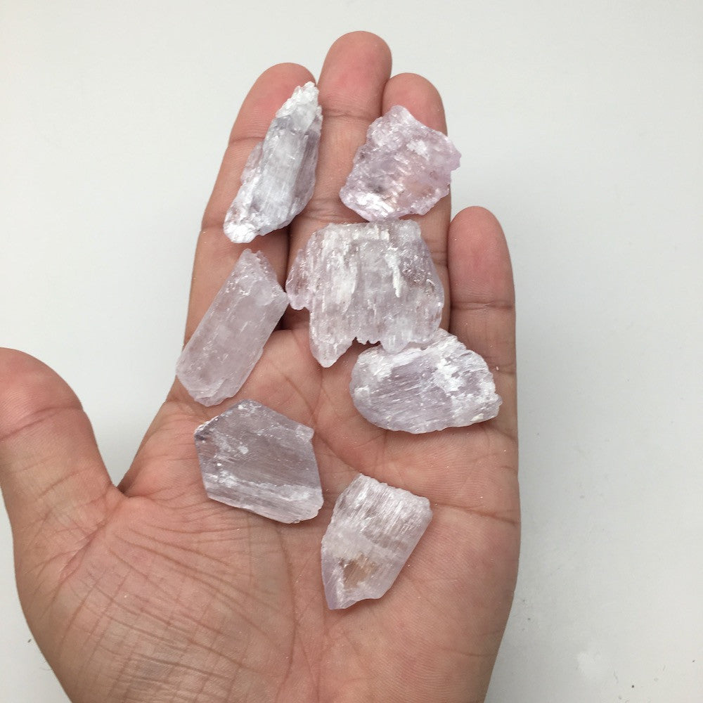 54.3 Grams, 7pcs Natural Rough Lavender Pink Kunzite Crystal @Afghanistan,KUN91 - watangem.com