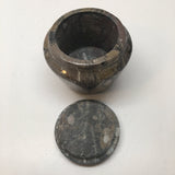 258g, 2.6"x2.7" Small Round Fossils Ammonite Brown Jewelry Box @Morocco,MF852 - watangem.com