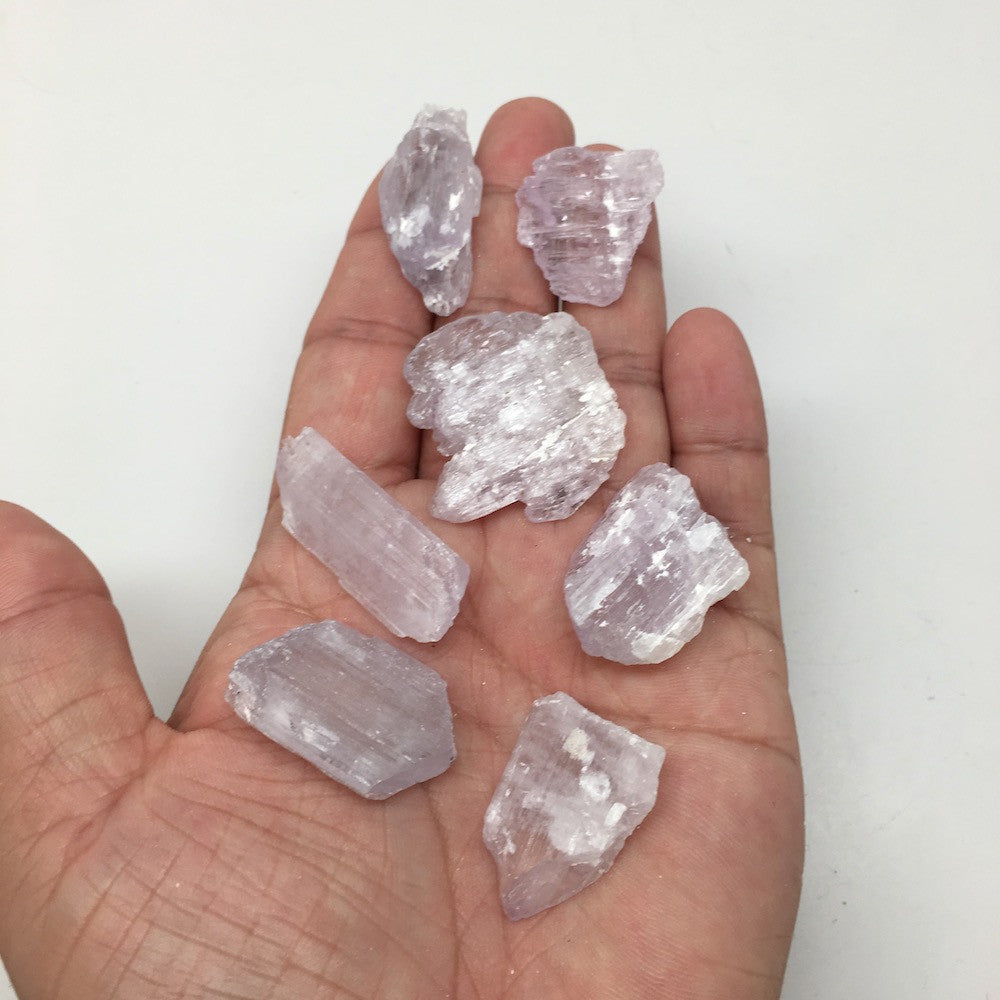 54.3 Grams, 7pcs Natural Rough Lavender Pink Kunzite Crystal @Afghanistan,KUN91 - watangem.com
