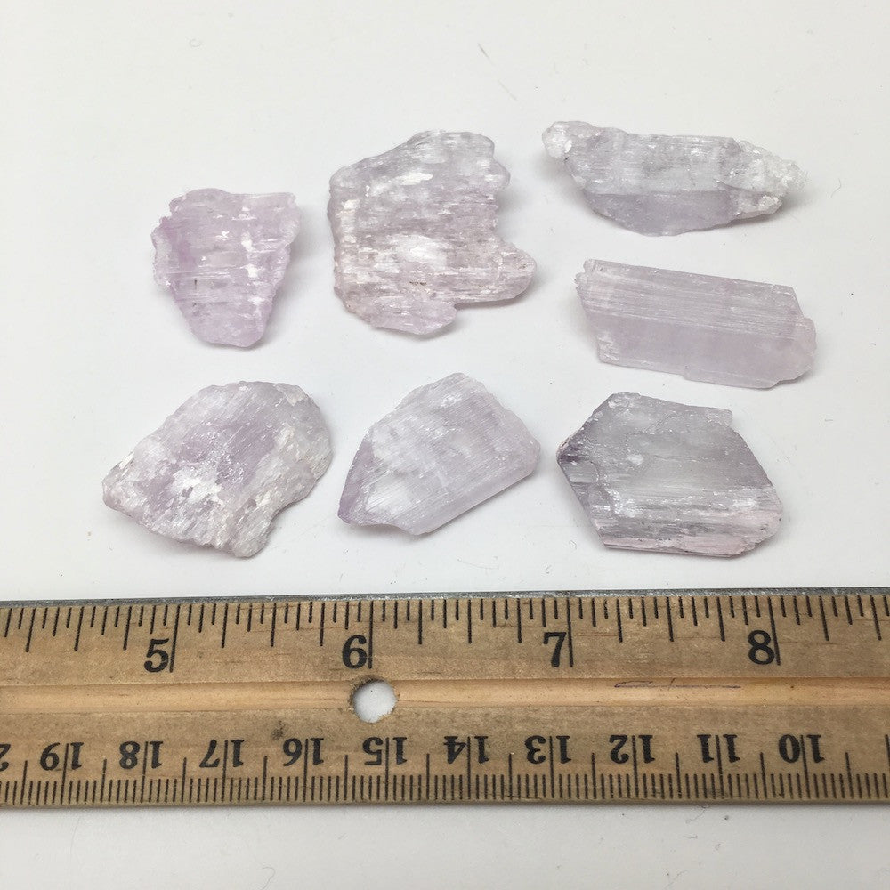 54.3 Grams, 7pcs Natural Rough Lavender Pink Kunzite Crystal @Afghanistan,KUN91 - watangem.com