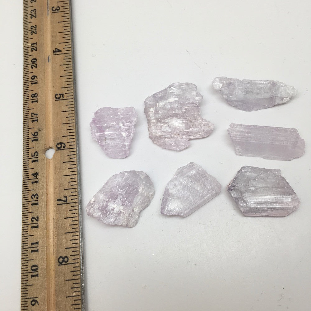 54.3 Grams, 7pcs Natural Rough Lavender Pink Kunzite Crystal @Afghanistan,KUN91 - watangem.com