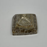 48.6g, 0.9"x1.6"x1.7" Chocolate/Gray Onyx Pyramid Gemstone @Morocco, B18977