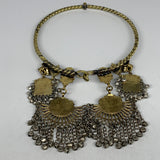 230g, 10"x5.5"Kuchi Turkmen Choker Necklace Multi-Color Tribal Gypsy Beho,B14150