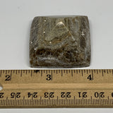 48.6g, 0.9"x1.6"x1.7" Chocolate/Gray Onyx Pyramid Gemstone @Morocco, B18977