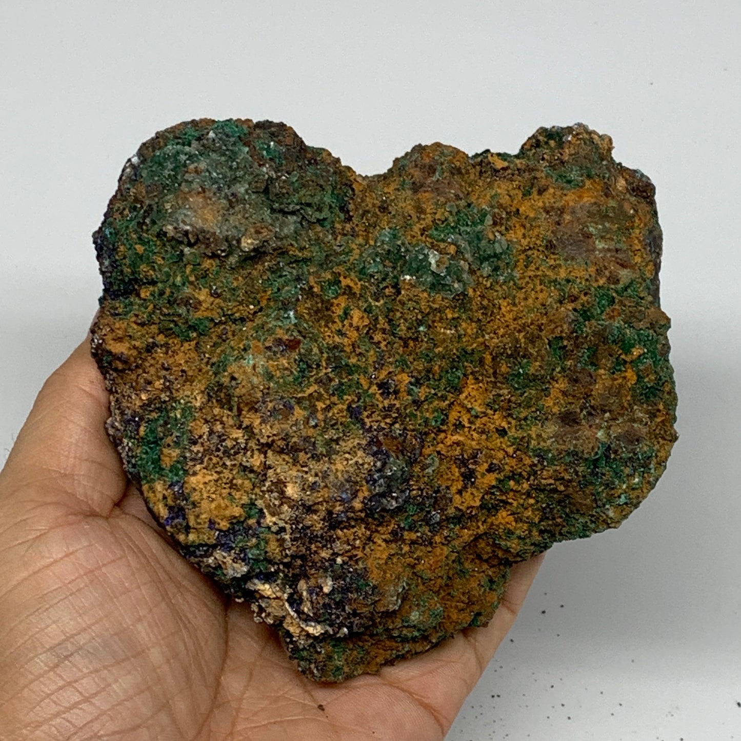 562g, 4.4"x4.4"x1.2", Rough Azurite Malachite Mineral Specimen @Morocco, B10894