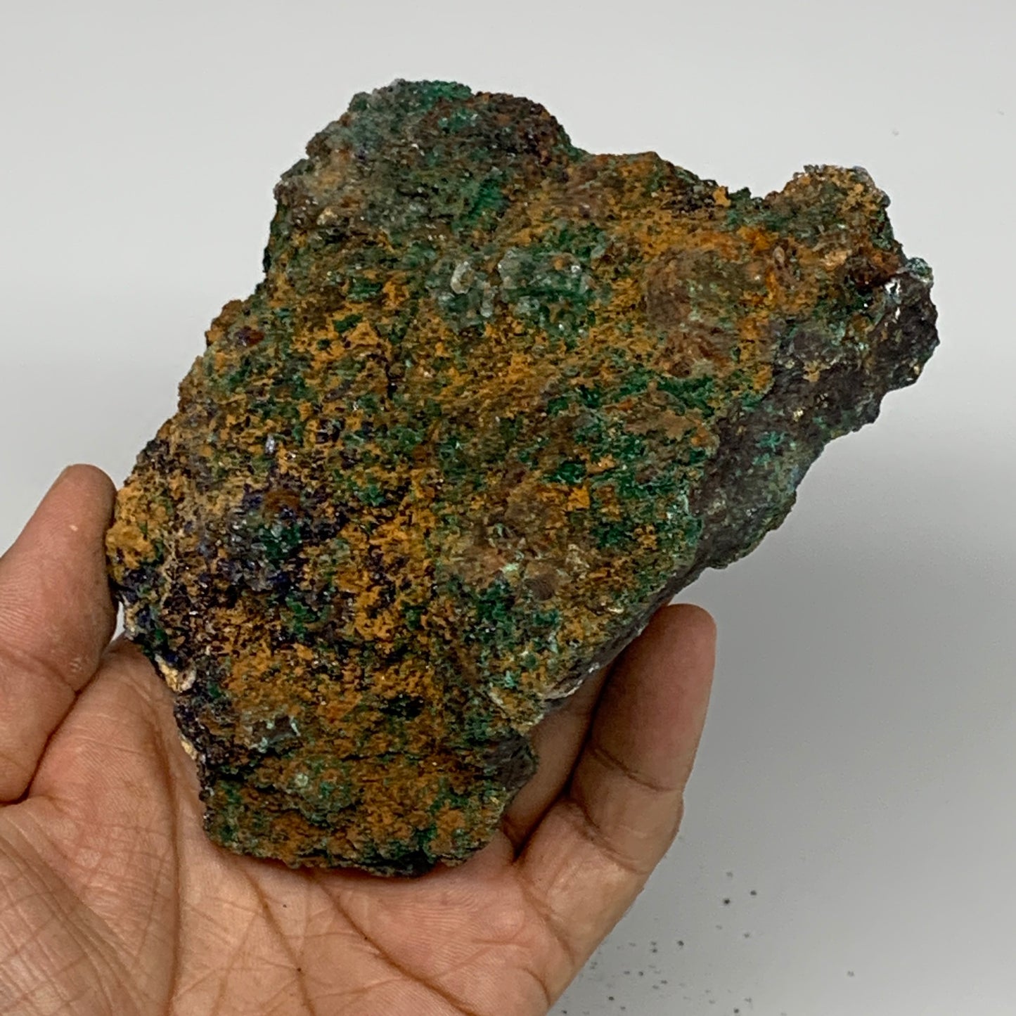 562g, 4.4"x4.4"x1.2", Rough Azurite Malachite Mineral Specimen @Morocco, B10894