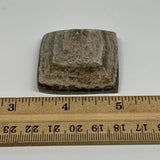 47.8g, 1"x1.6"x1.6" Chocolate/Gray Onyx Pyramid Gemstone @Morocco, B18980
