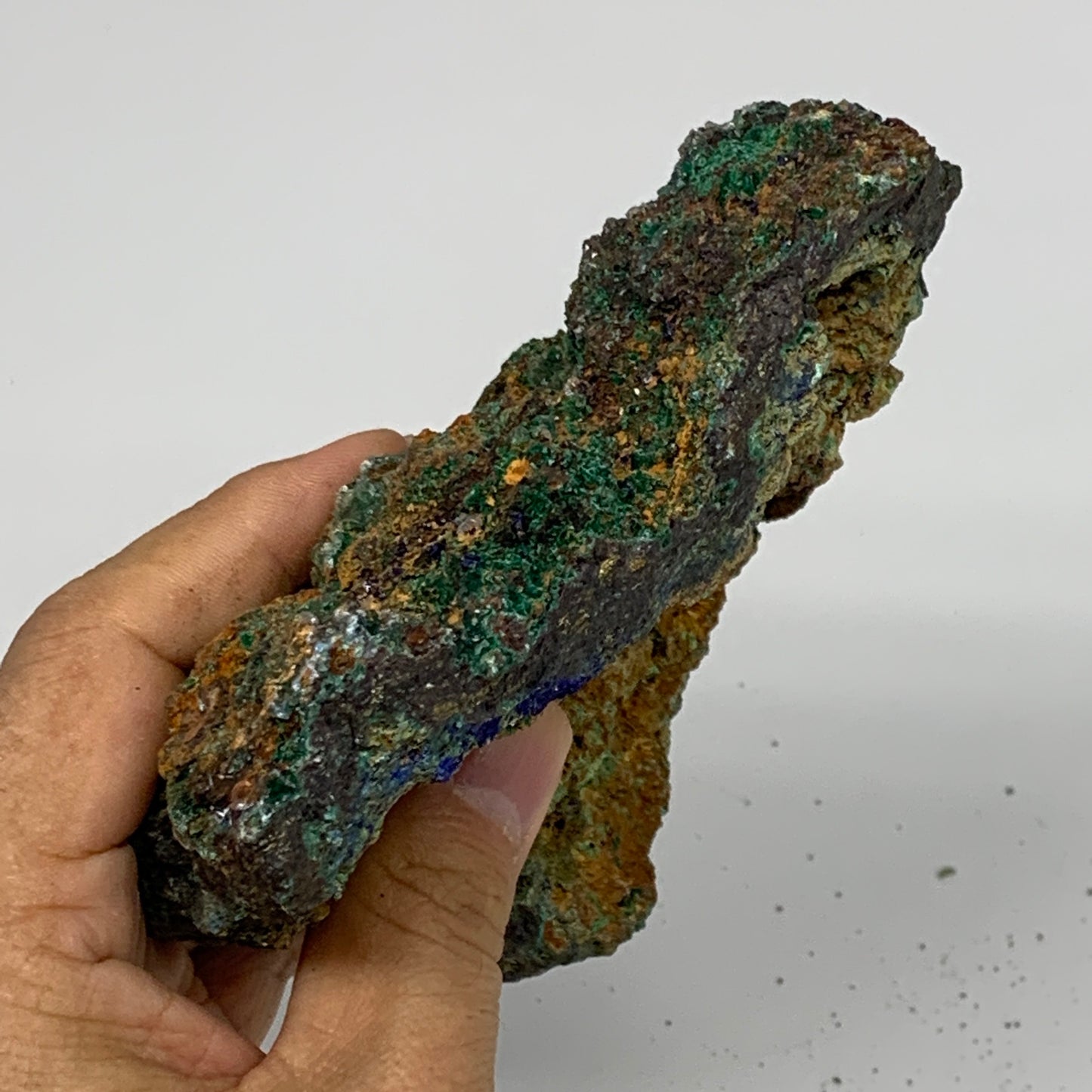 562g, 4.4"x4.4"x1.2", Rough Azurite Malachite Mineral Specimen @Morocco, B10894