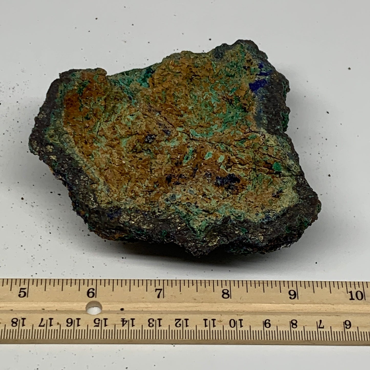 562g, 4.4"x4.4"x1.2", Rough Azurite Malachite Mineral Specimen @Morocco, B10894