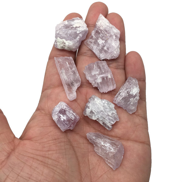 52 Grams, 8pcs Natural Rough Lavender Pink Kunzite Crystal @Afghanistan,KUN99 - watangem.com