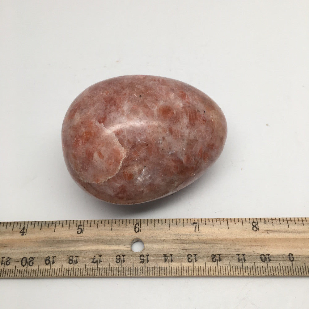 294.8 Grams Natural Handmade Gemstone Sunstone Crystal Egg from India, IE40