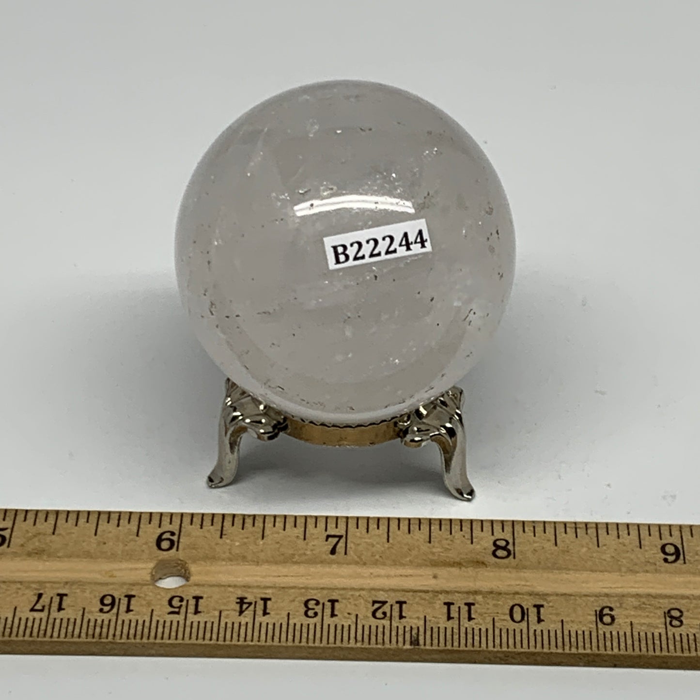 187.8g, 2" (51mm), Natural Quartz Sphere Crystal Gemstone Ball @Brazil, B22244